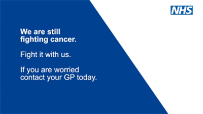 Cancer Support Video. We are still fighting Cancer. Fight it with us. If you are worried contact your GP today.