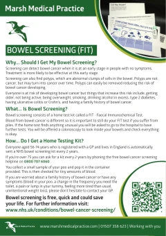Bowel Screening (FIT) Leaflet